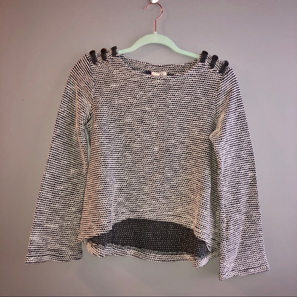 Charcoal Flare Sleeve Roxy Sweater Size XS